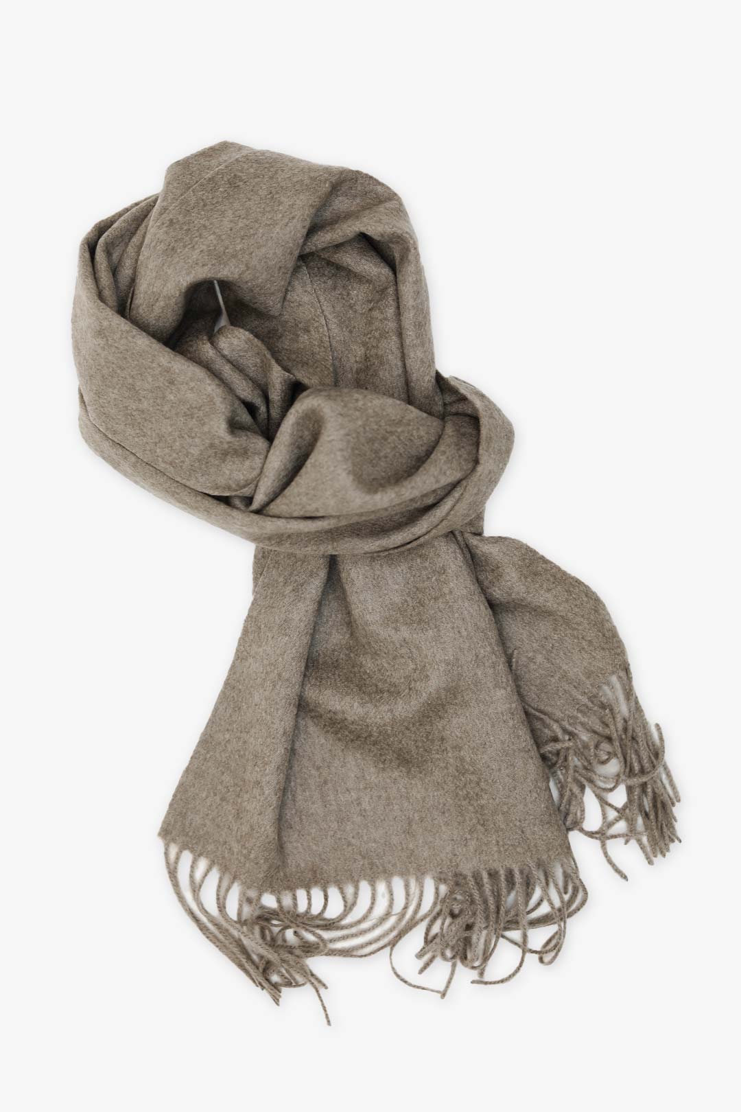 Taupe Pure Cashmere Scarf
