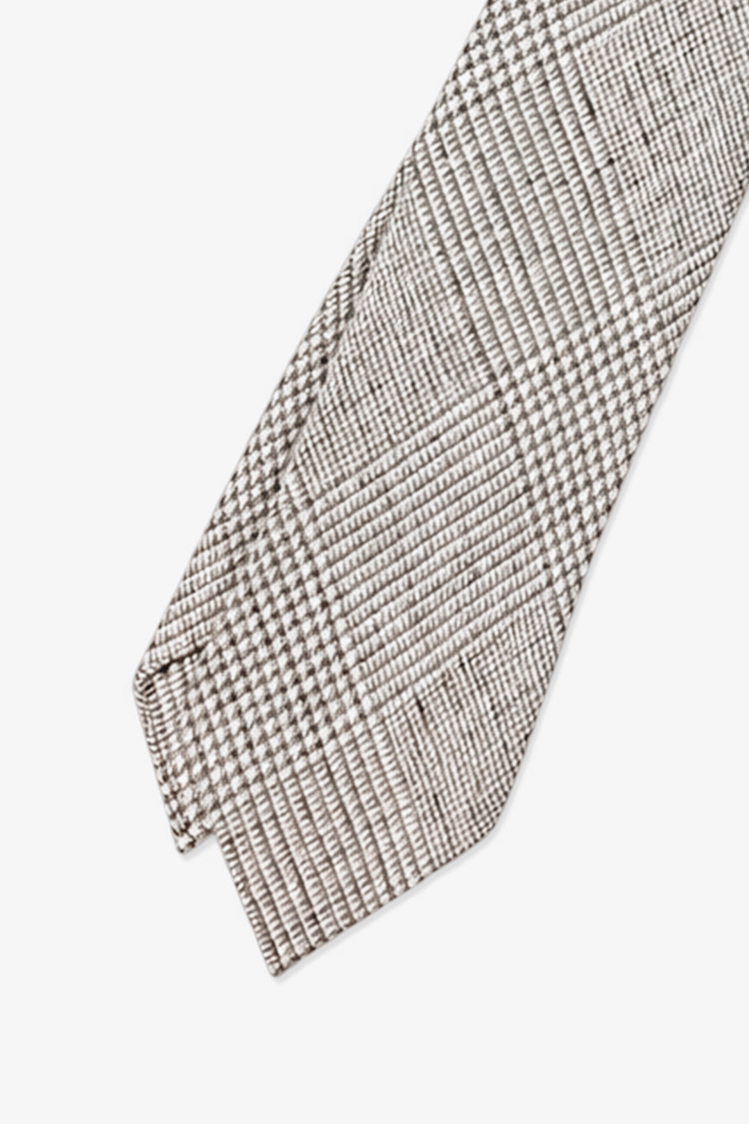 Beige Glencheck Linen Tie