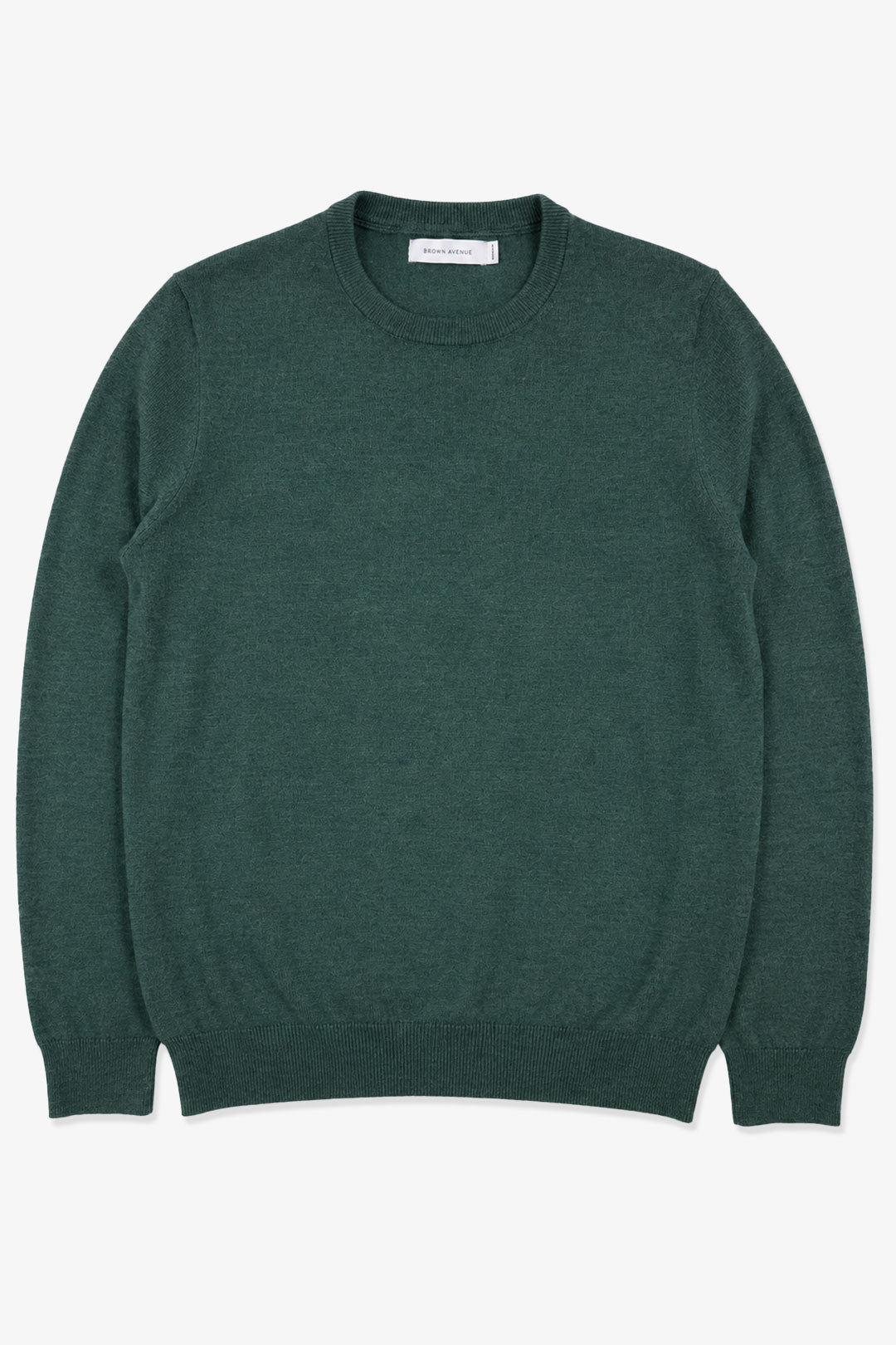 Green Cashfeel Merino Crewneck Sweater