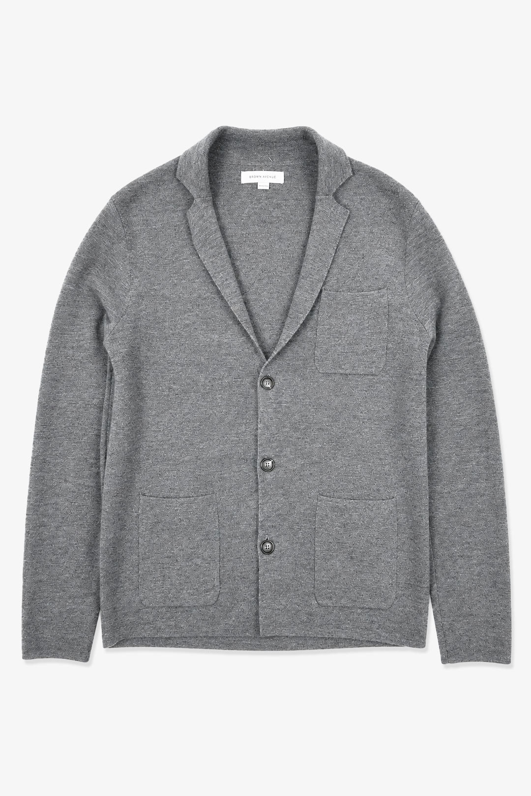 Grey Merino Knitted Riviera Blazer