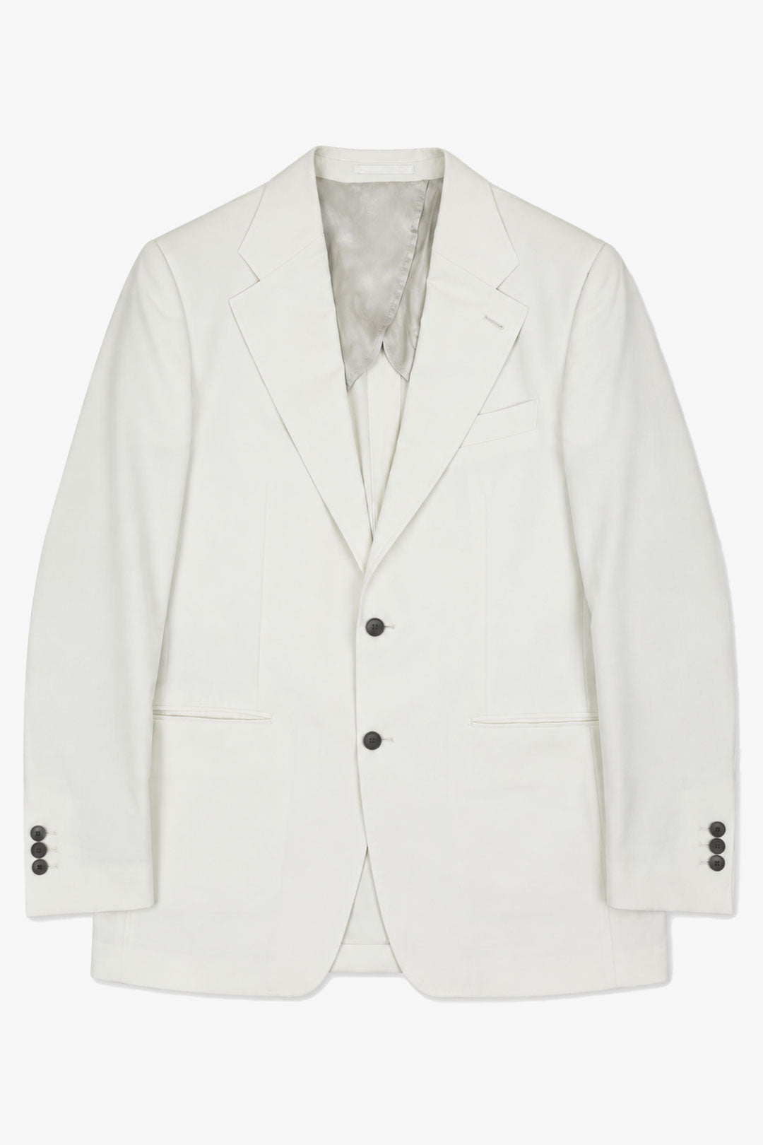 Made-to-order Cream White Wool Gabardine Suit Jacket