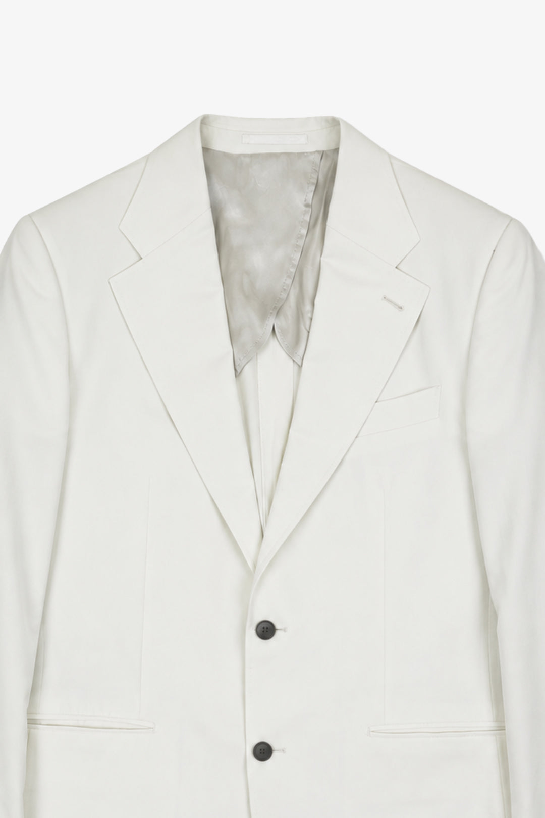 Made-to-order Cream White Wool Gabardine Suit Jacket