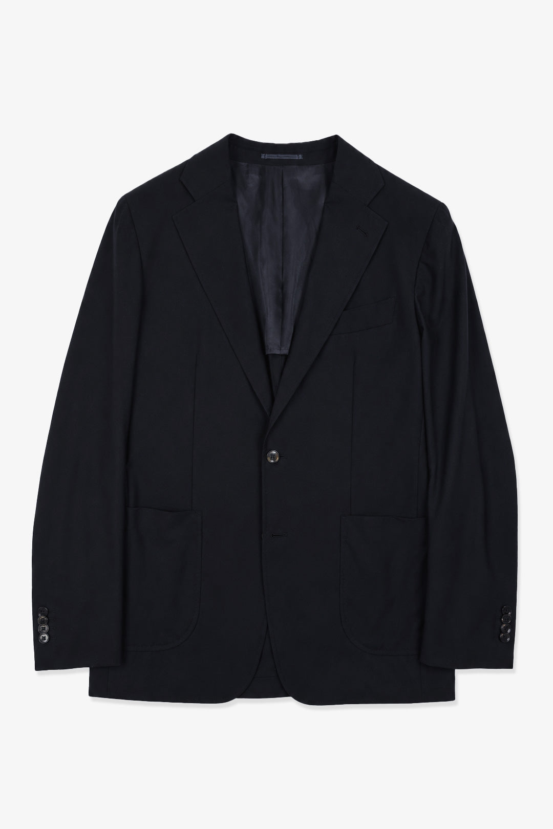 Midnight Blue Single Breasted Featherlight Wool Suit Jacket