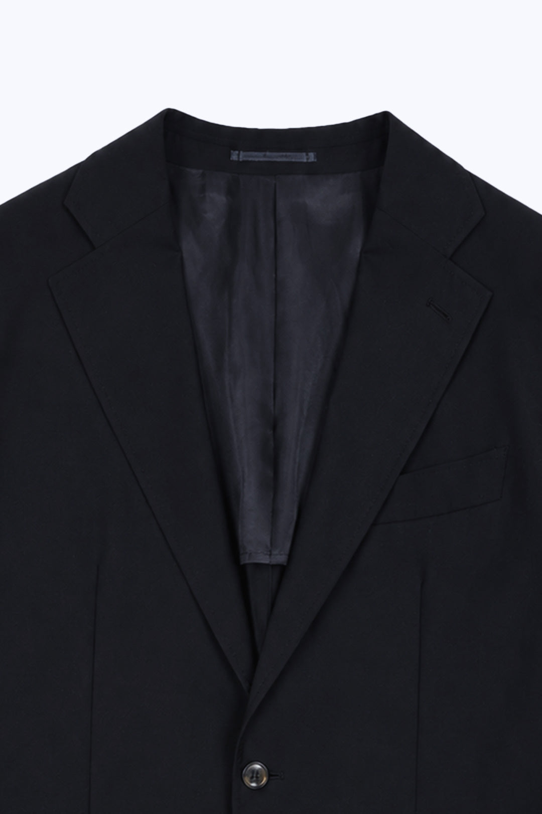 Midnight Blue Single Breasted Featherlight Wool Suit Jacket