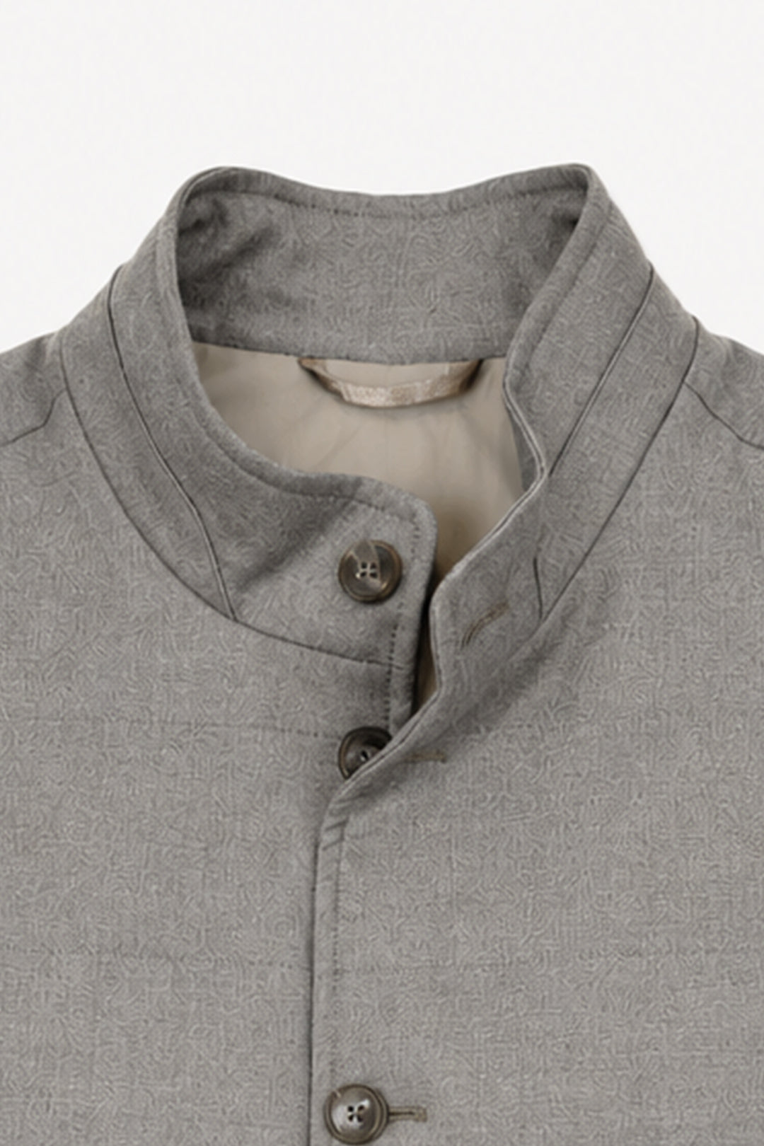 Taupe S120 Wool Flannel Quilted Vest