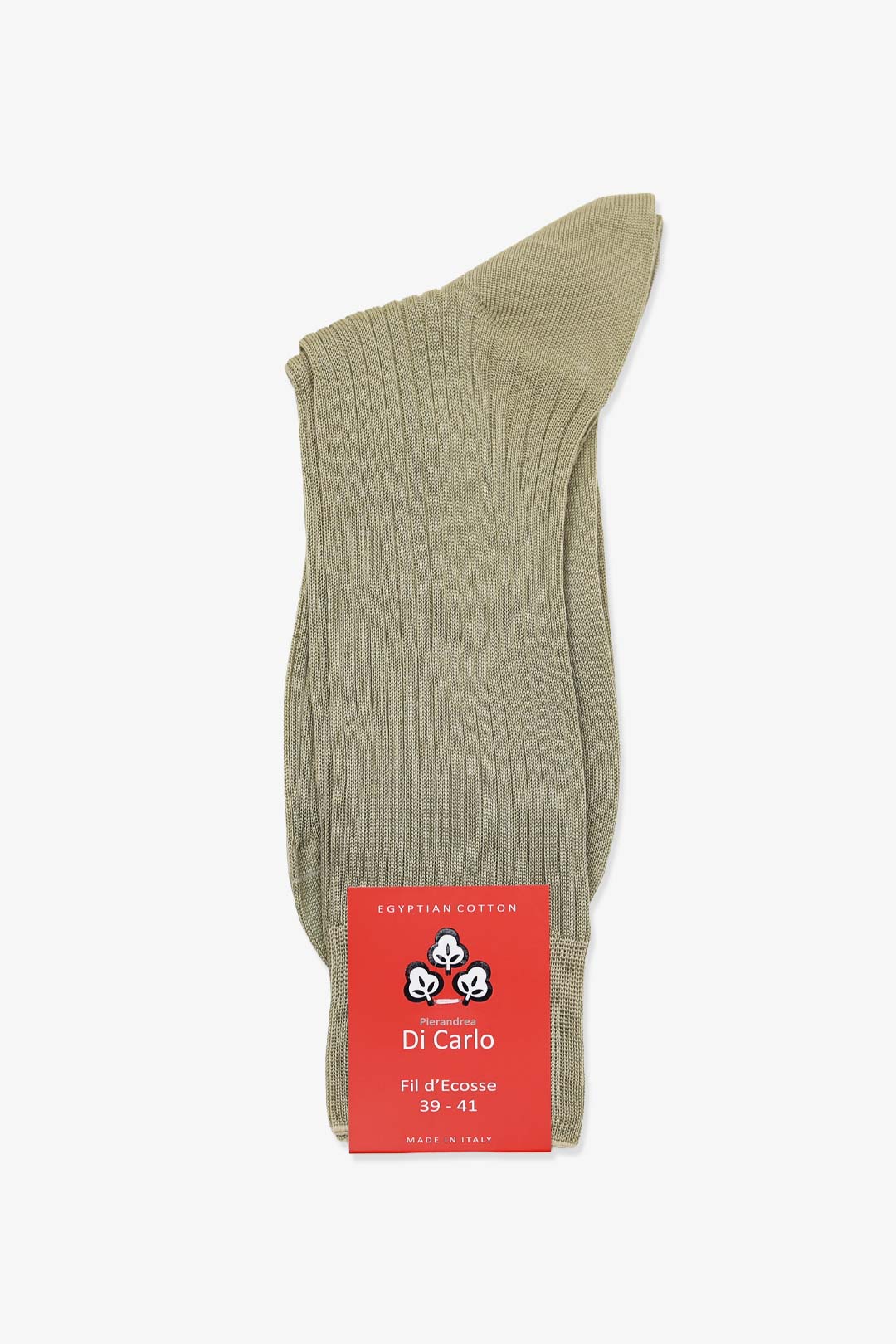 Beige Cotton Ankle Length Ribbed Socks