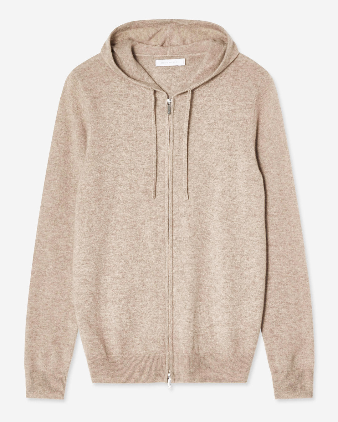 Beige Royal Cashmere Zip Hoodie