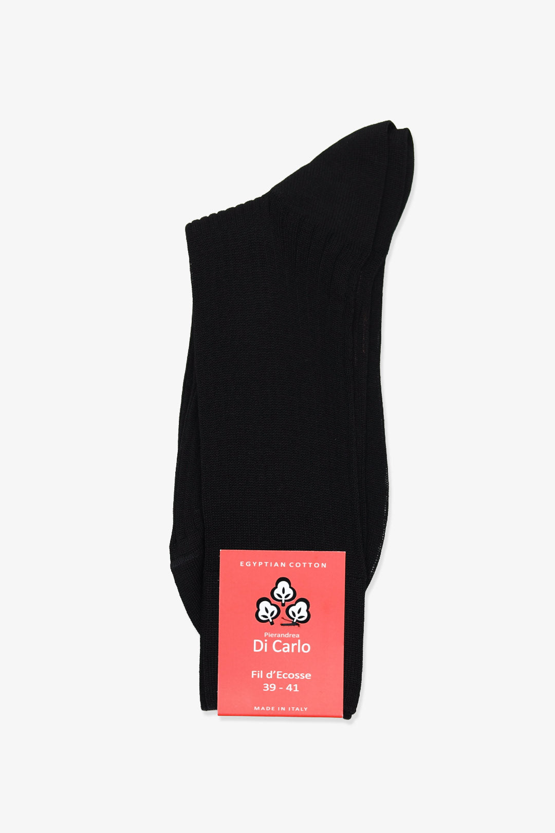 Black Cotton Ankle Length Ribbed Socks