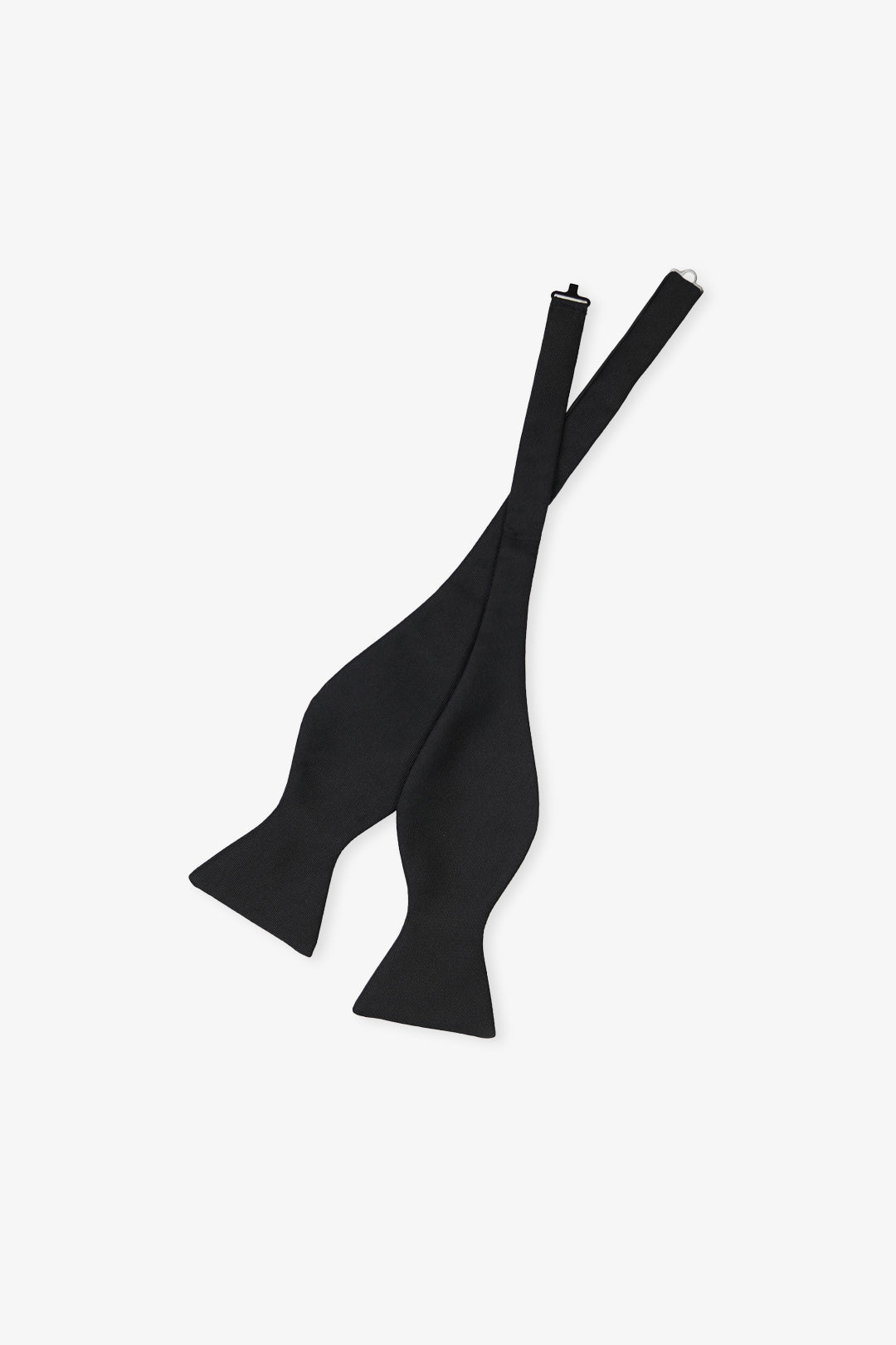 Black Ribbed Silk Self Tied Bow Tie