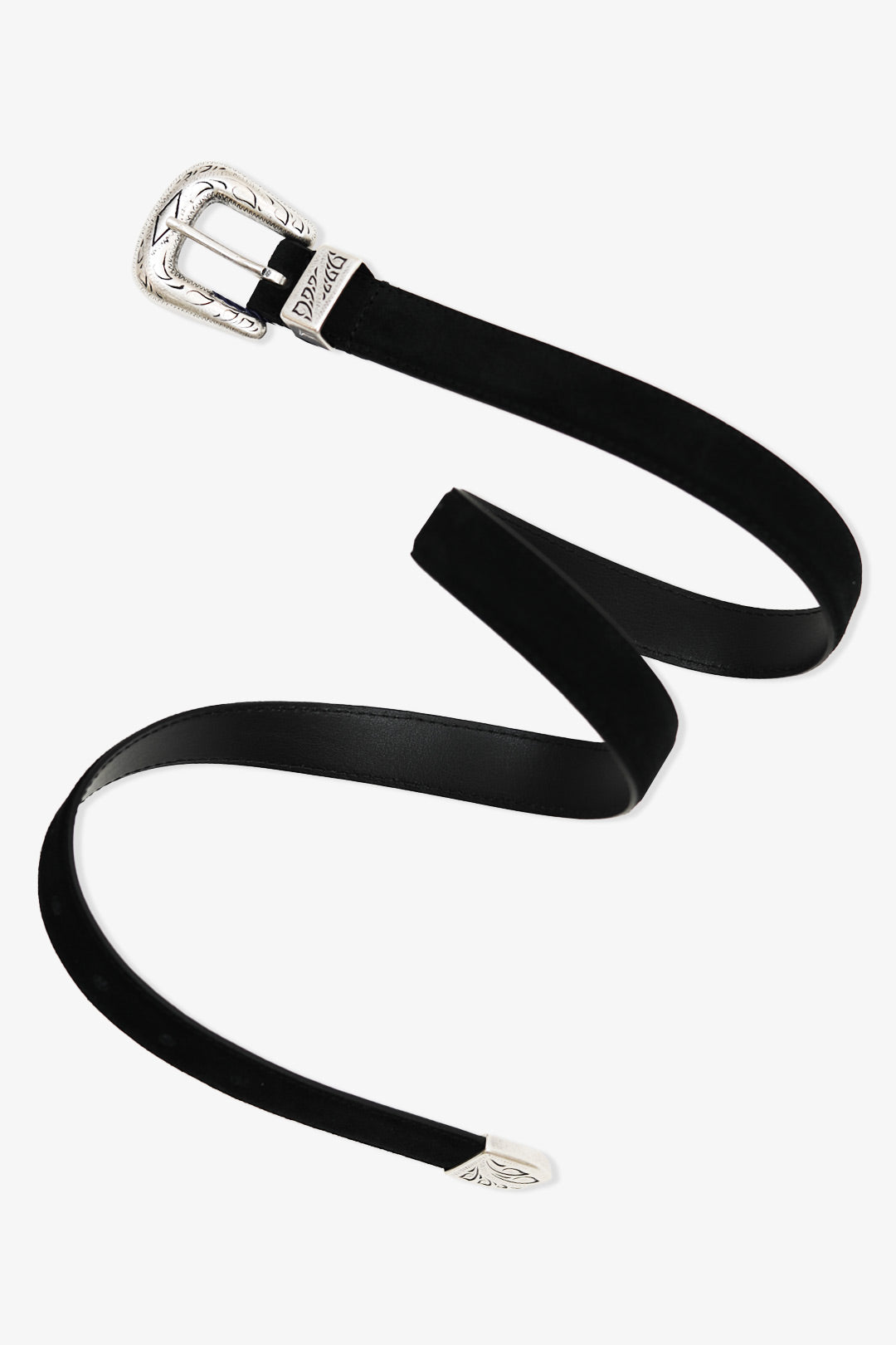 Black Suede Western Belt