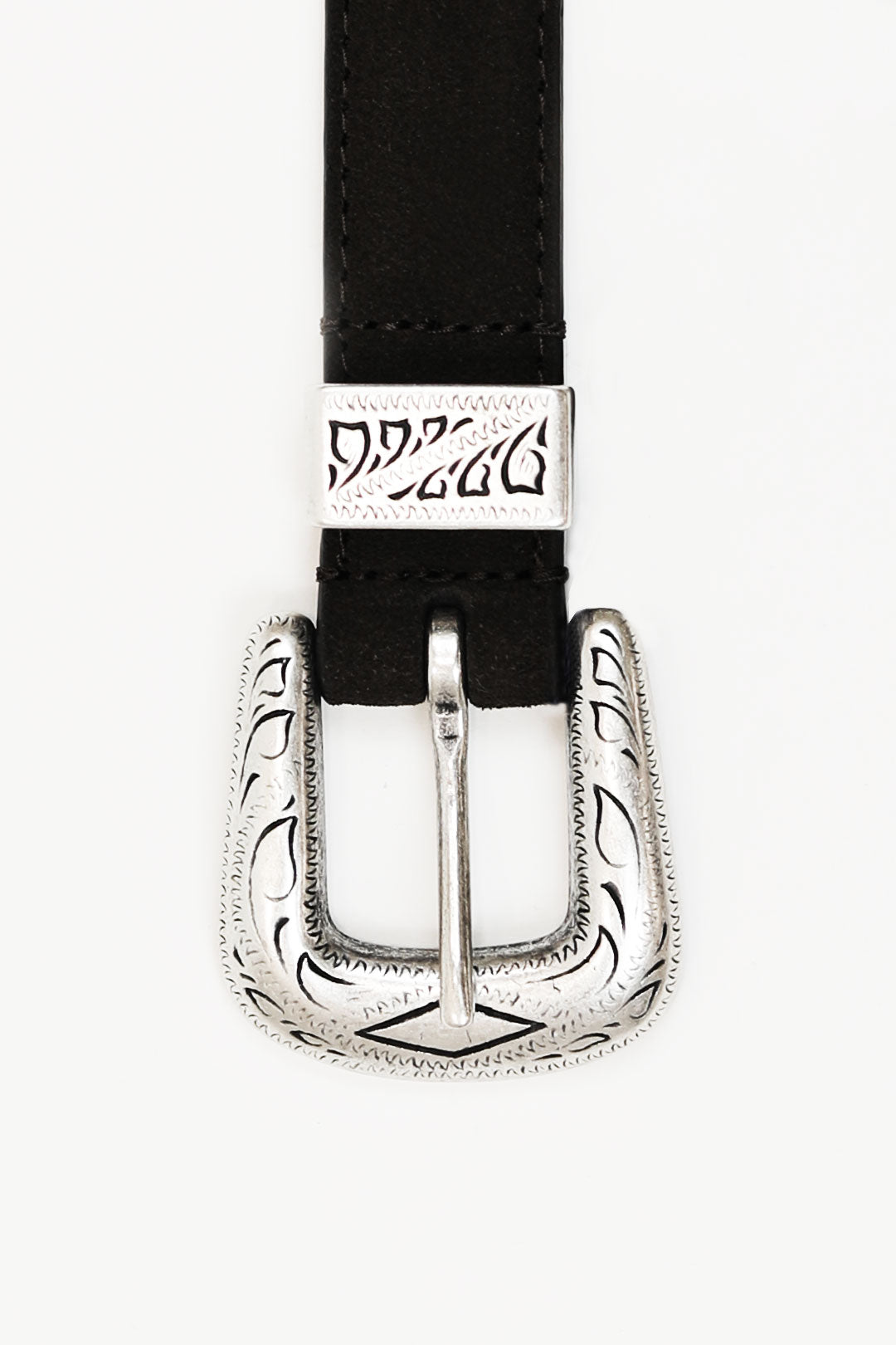 Black Suede Western Belt