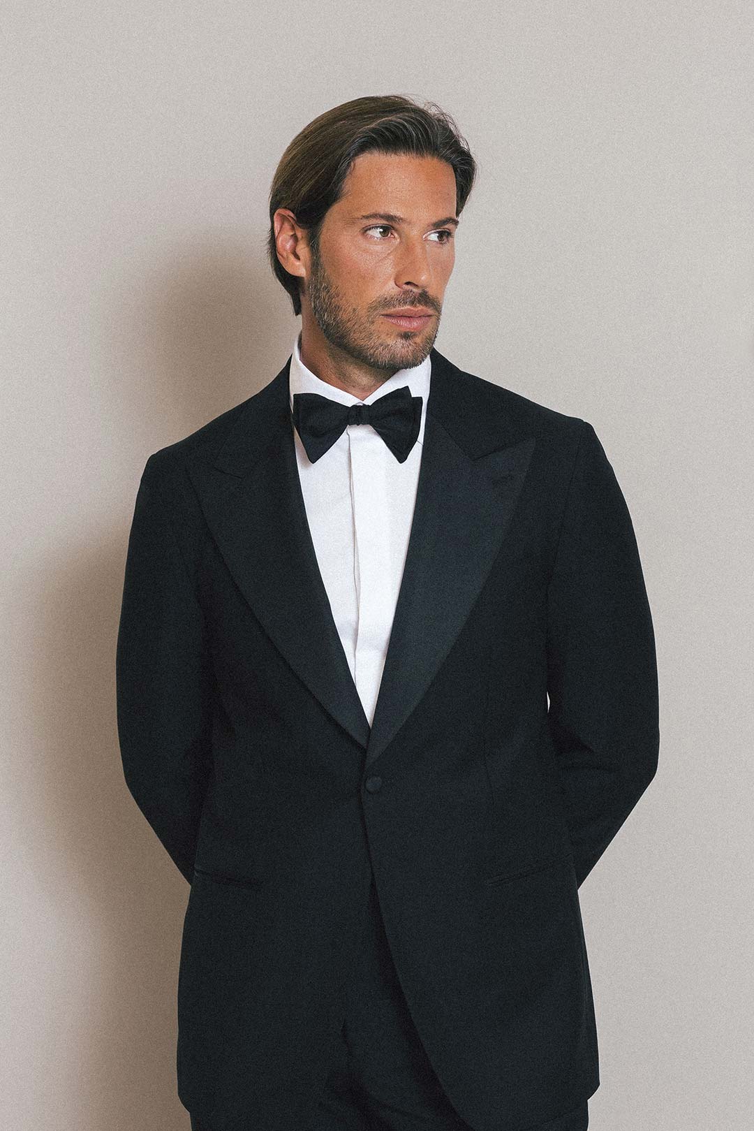 Black Tropical Wool Mohair Tuxedo