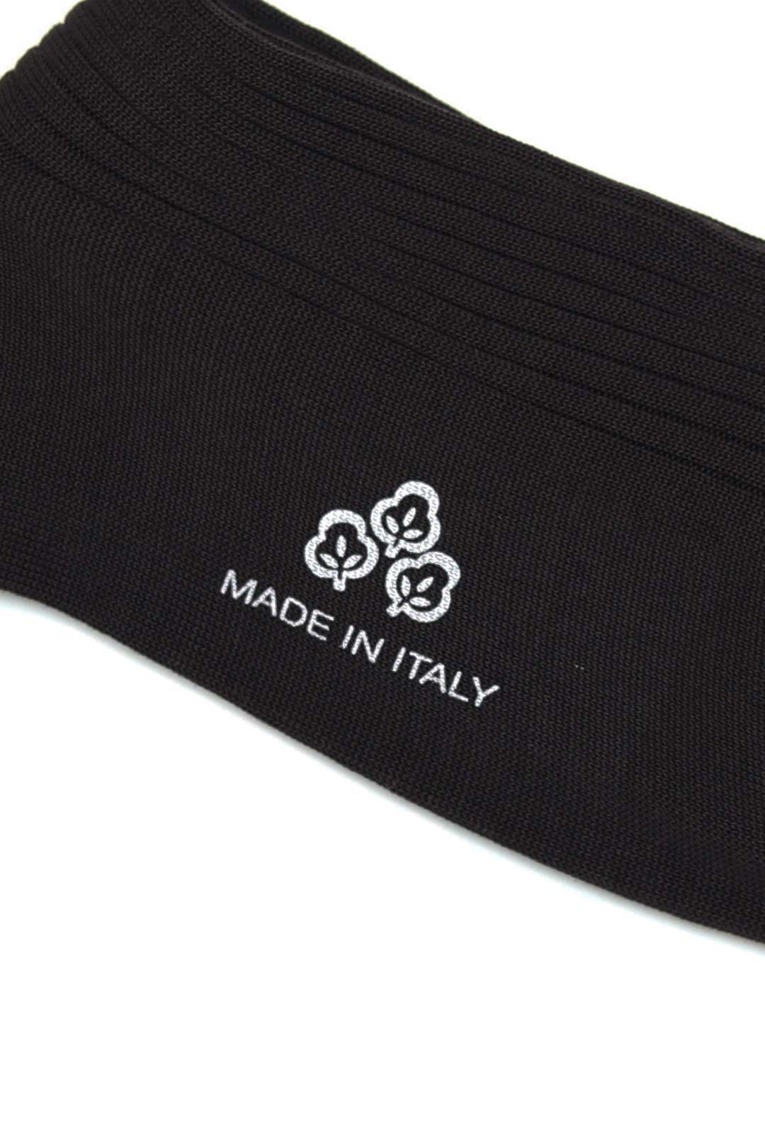 Brown Cotton Ankle Length Ribbed Socks