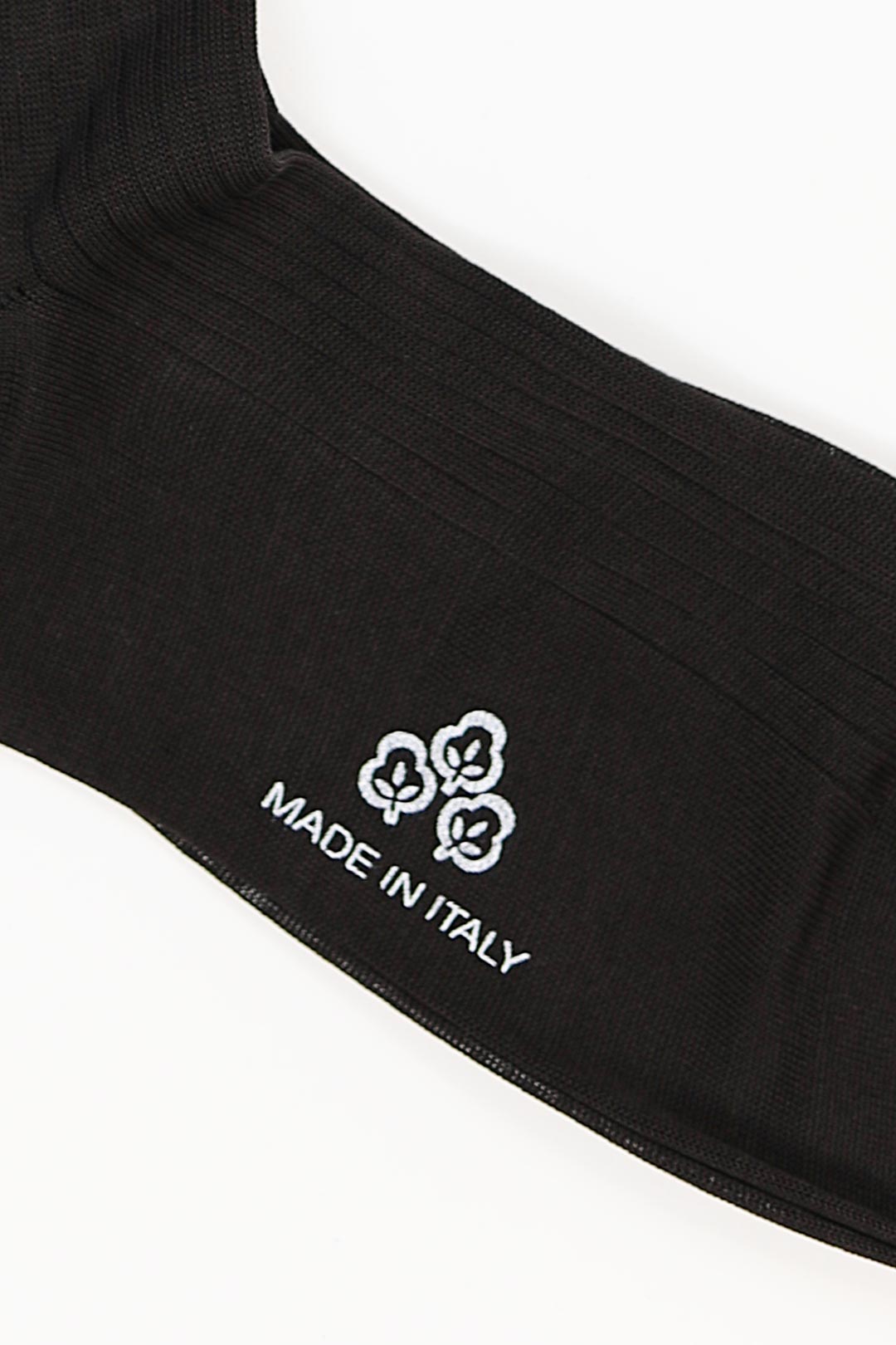 Brown Cotton Ribbed Over The Calf Socks