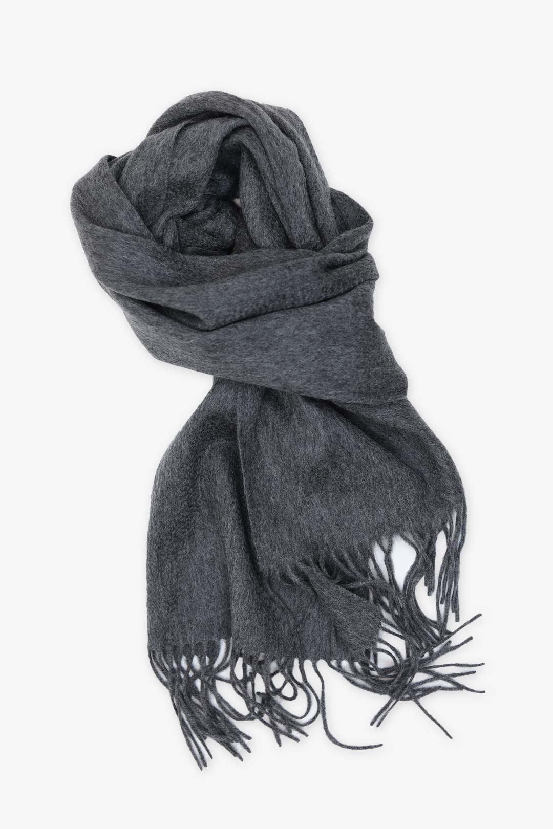 Charcoal Grey Pure Cashmere Scarf