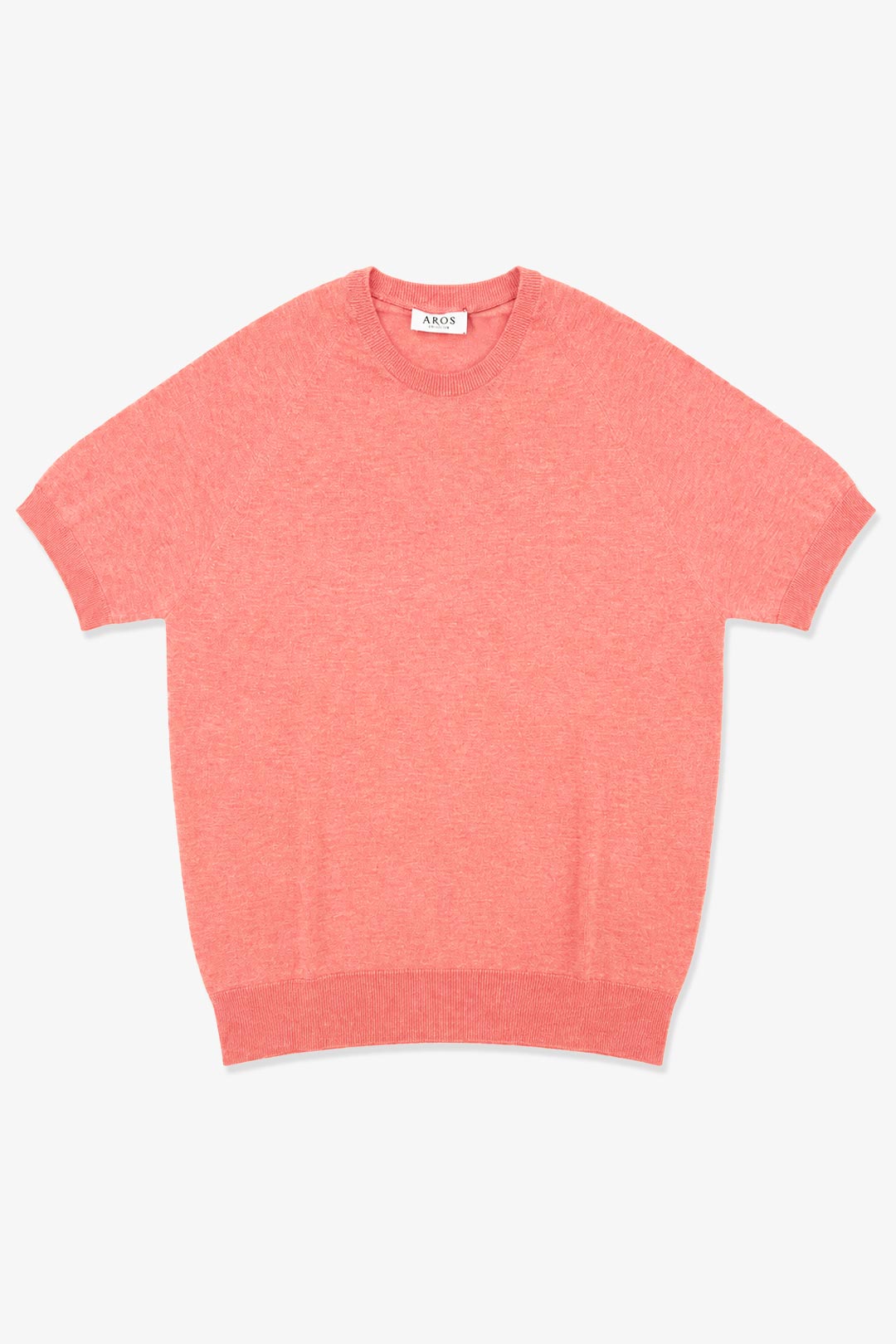 Coral Cotton Cashmere Knitted T-Shirt