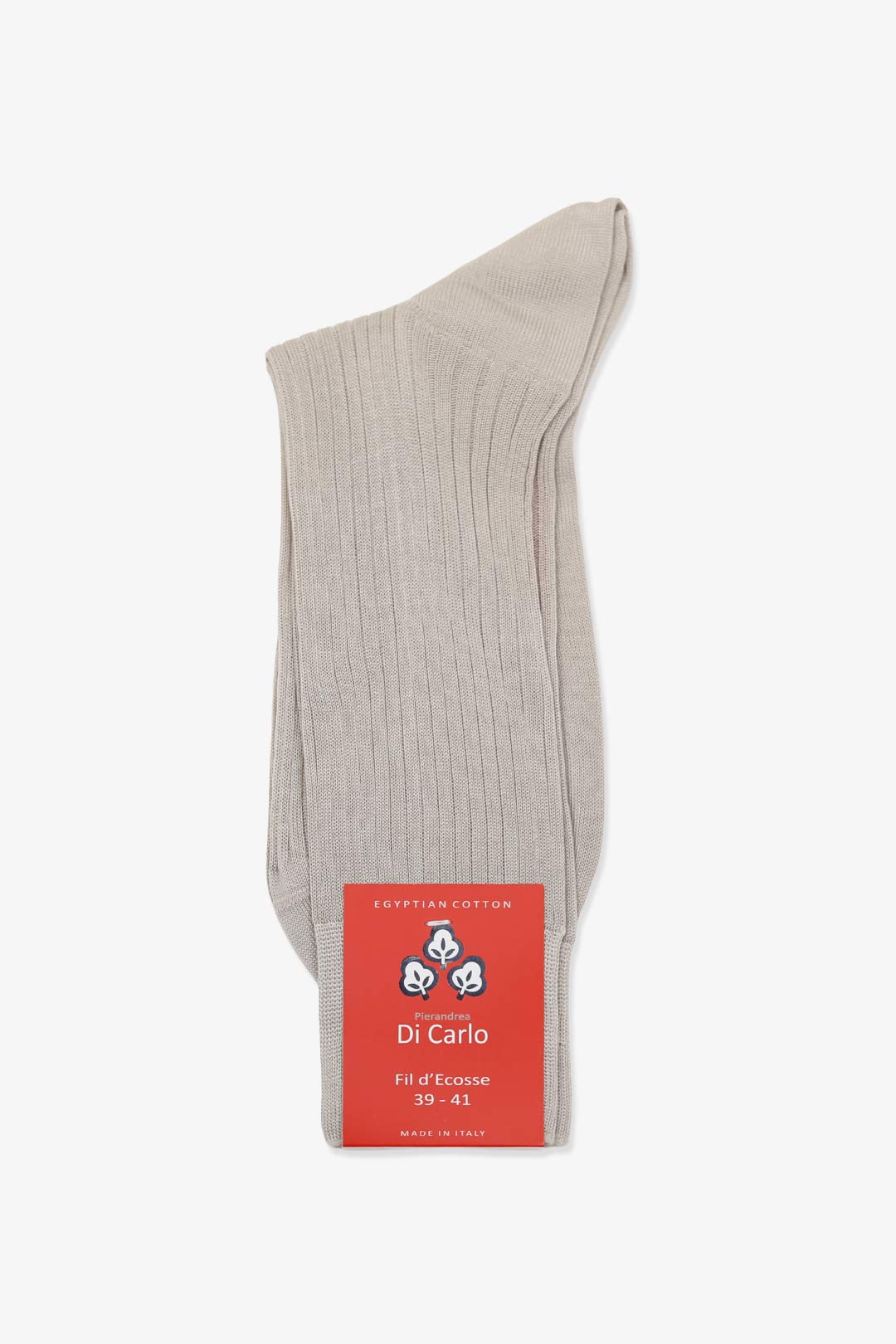 Cream Cotton Ankle Length Ribbed Socks