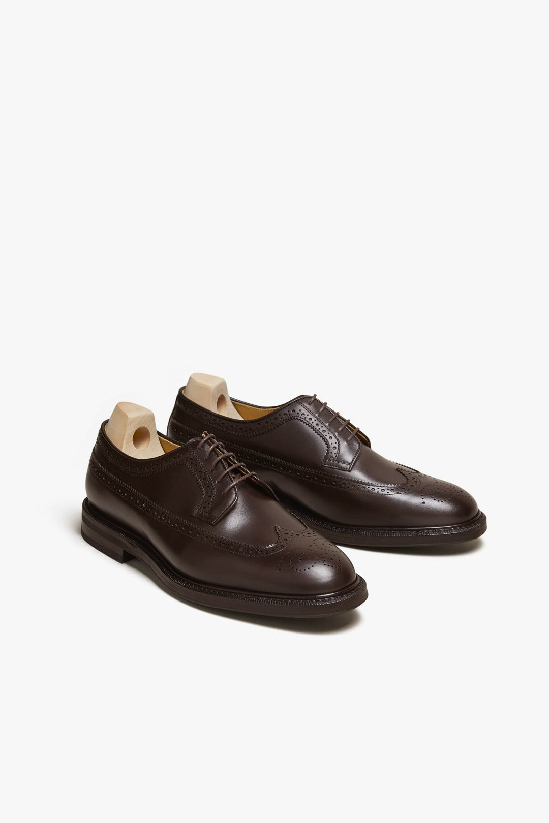 Dark Brown Calf  Wingtip Derby Shoe