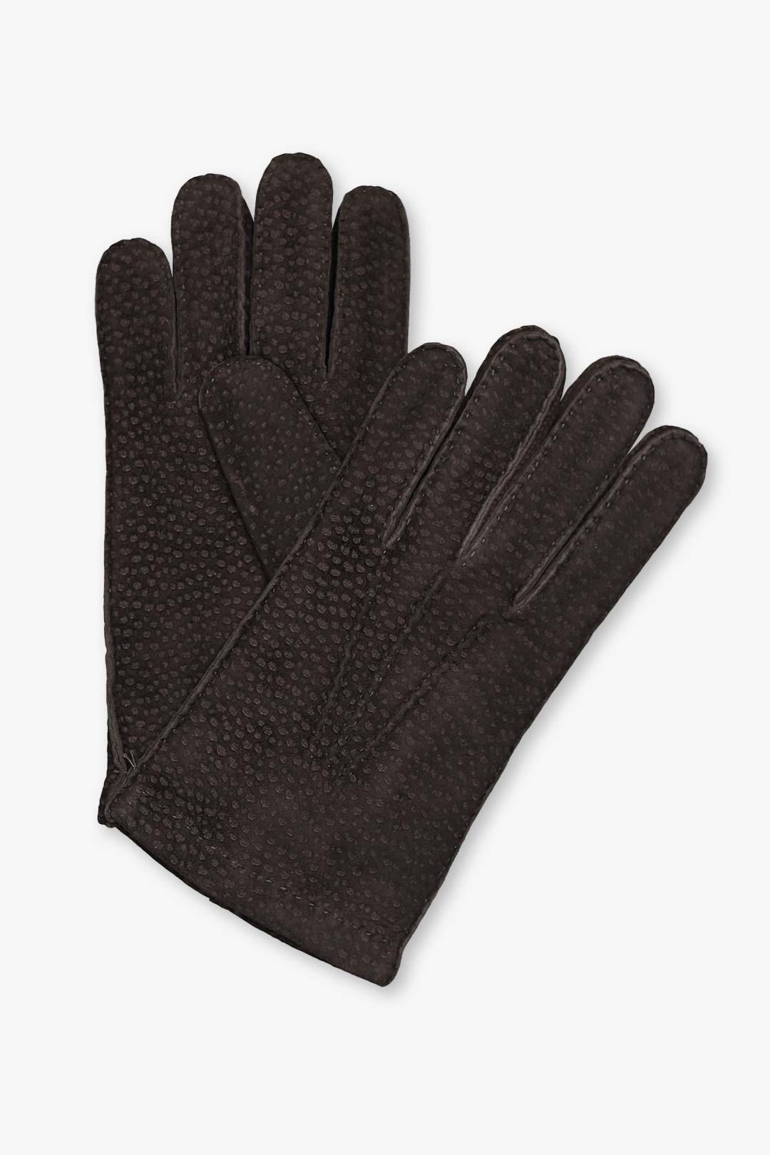 Dark Brown Carpincho Cashmere Lined Gloves