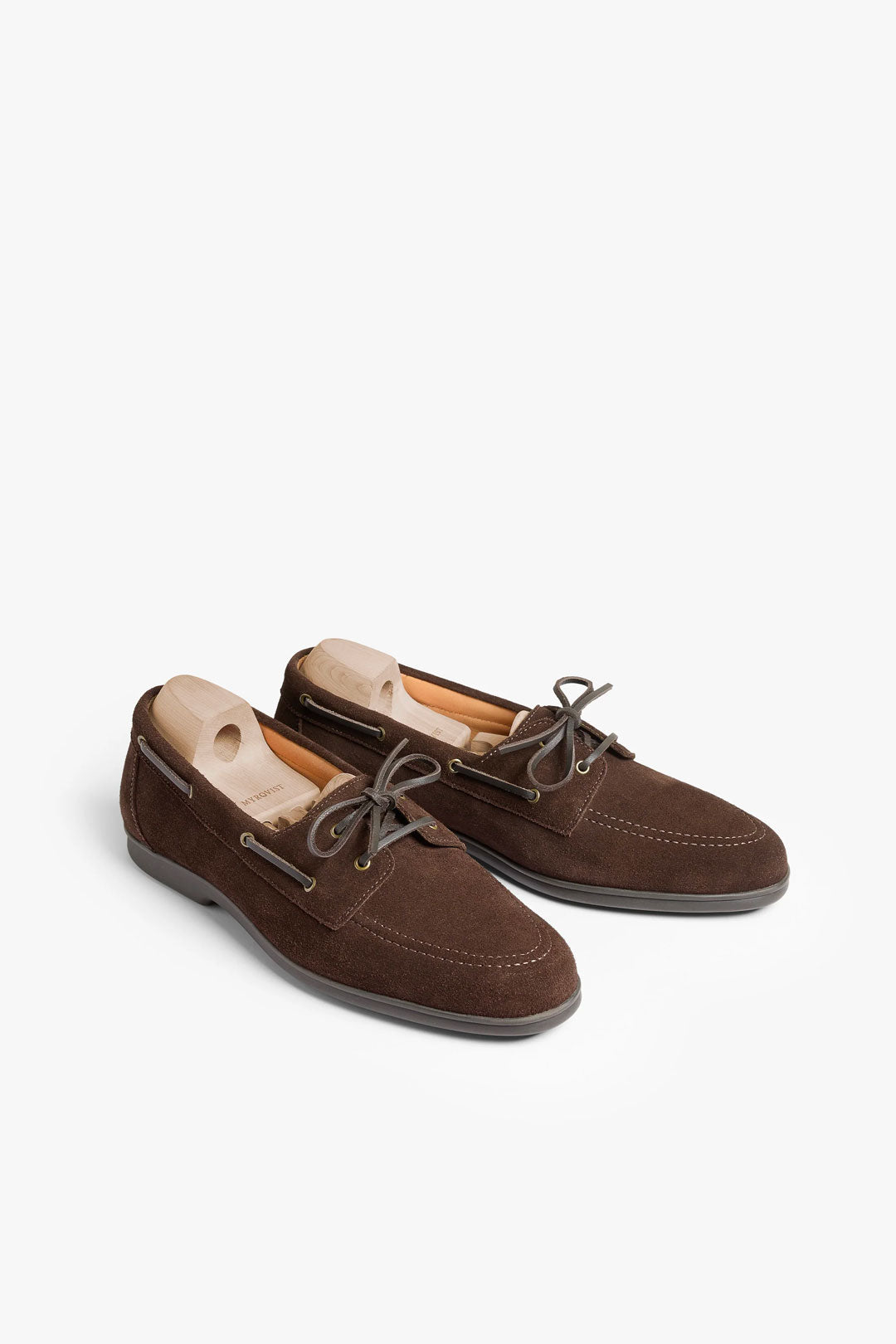 Dark Brown Suede Refined Boat Shoes