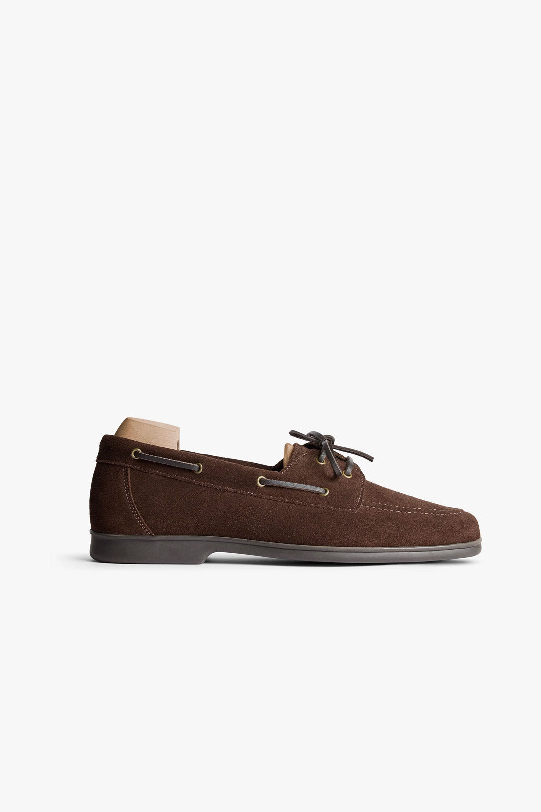 Dark Brown Suede Refined Boat Shoes