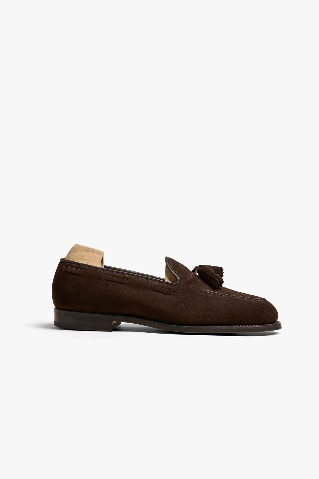Dark Brown Suede Tassel Loafer