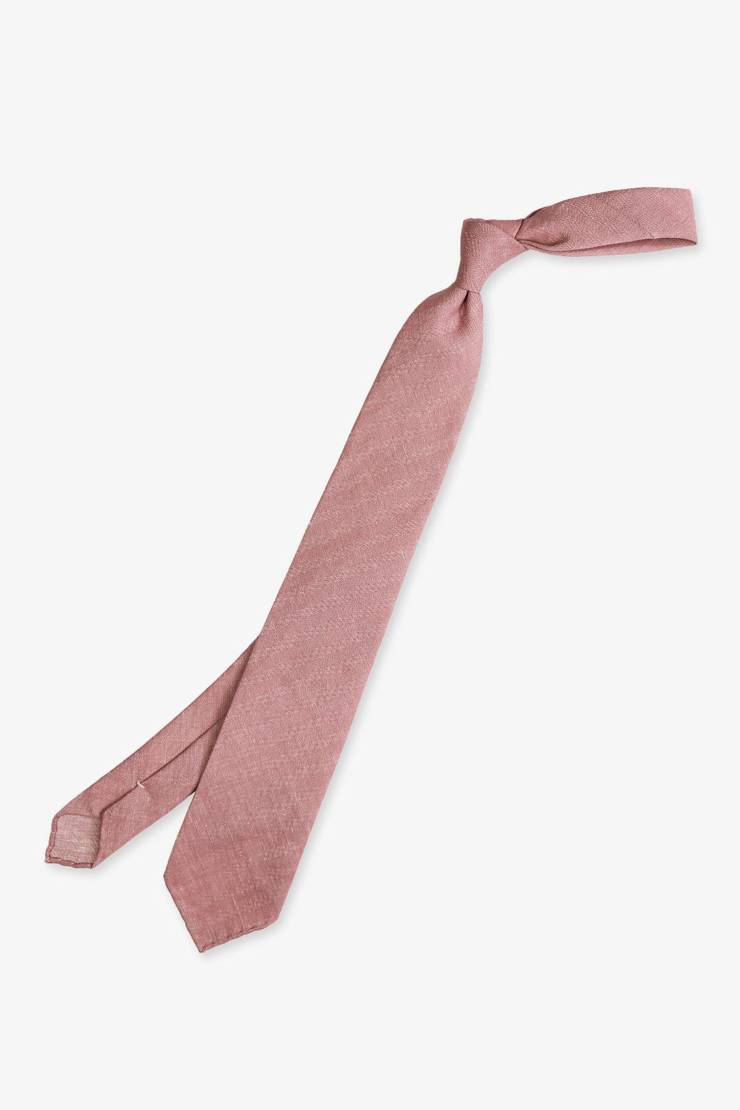 Dusty Pink Lightweight Wool Linen Tie