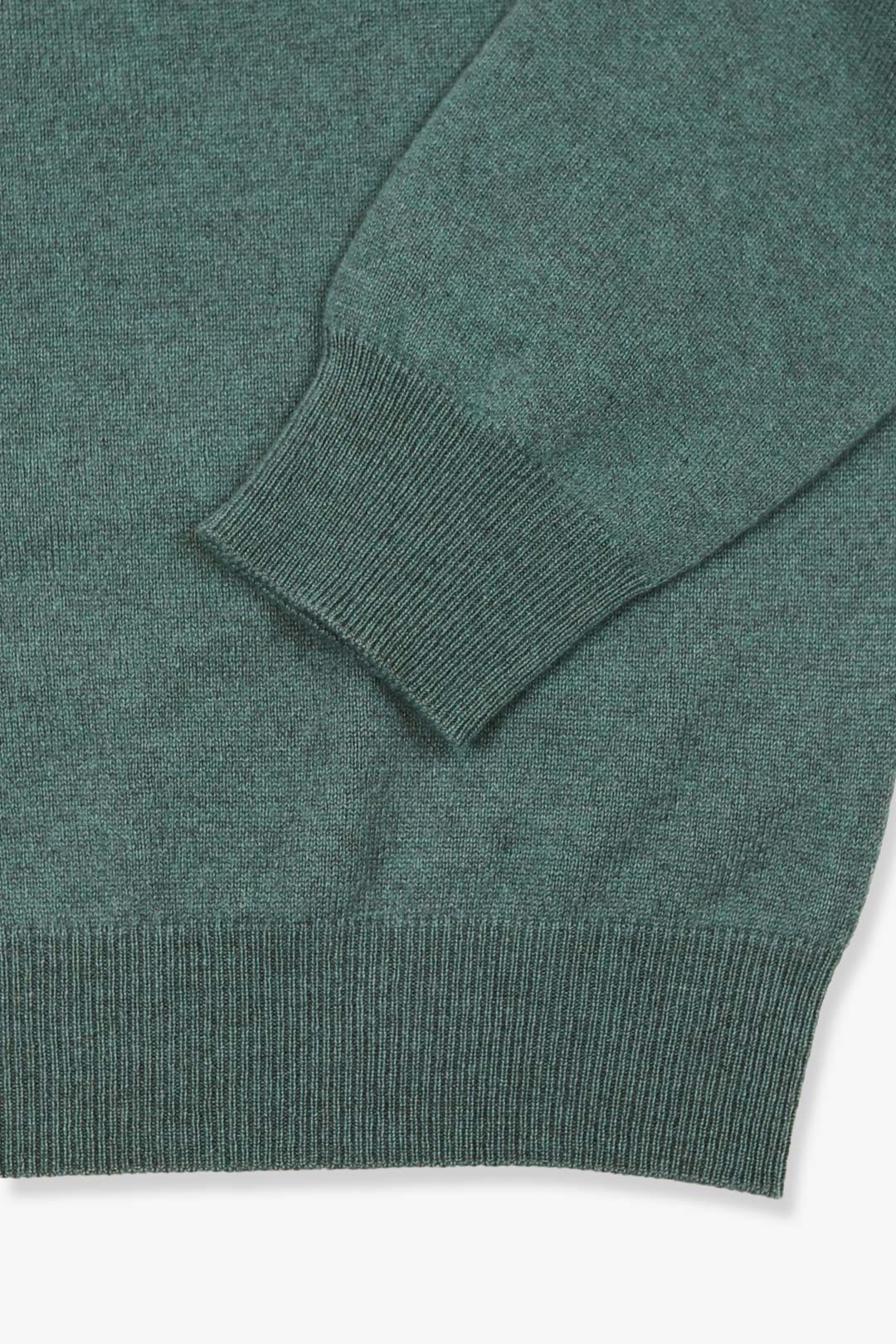 Emerald Green Pure Cashmere Crewneck Sweater
