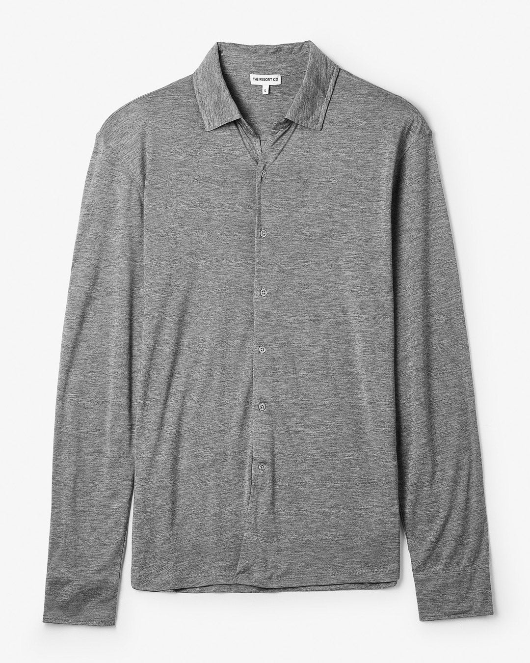 Grey Lyocell Soft Collar Shirt