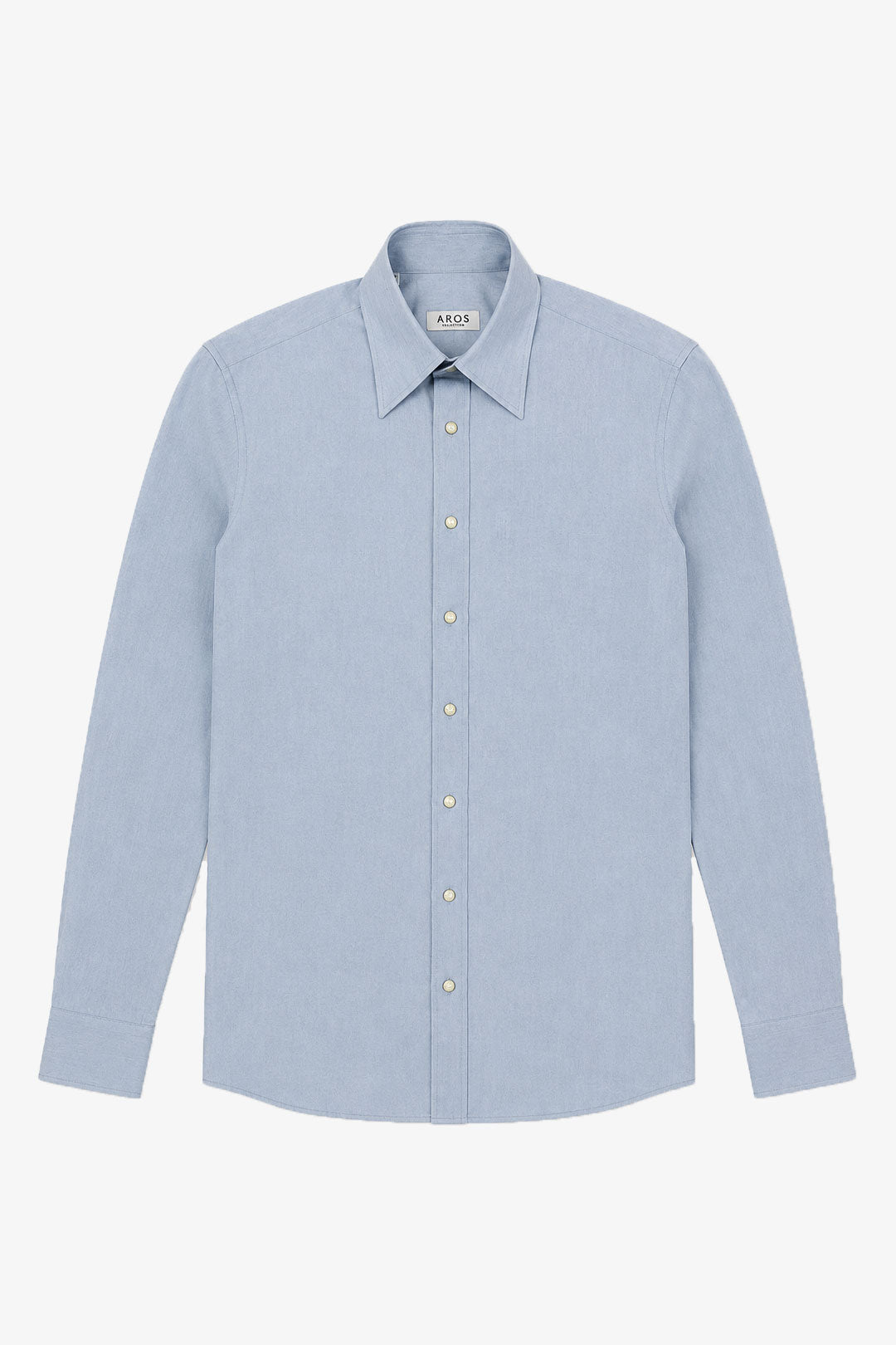 Light Blue Chambray Cotton Casual Shirt
