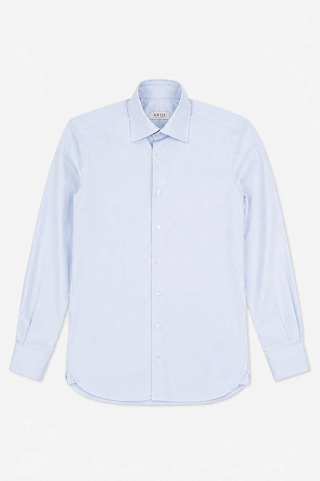 Light Blue Cotton Classic Semi-cutaway Shirt