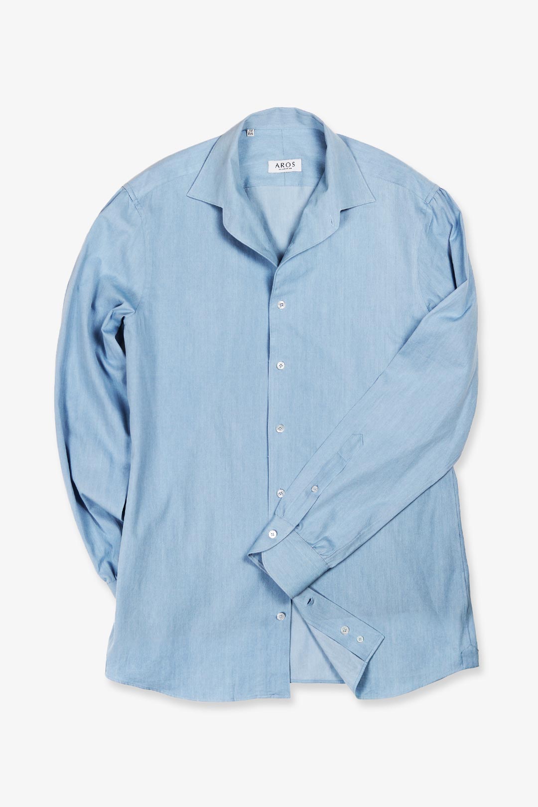 Light Blue Denim One Piece Collar Shirt