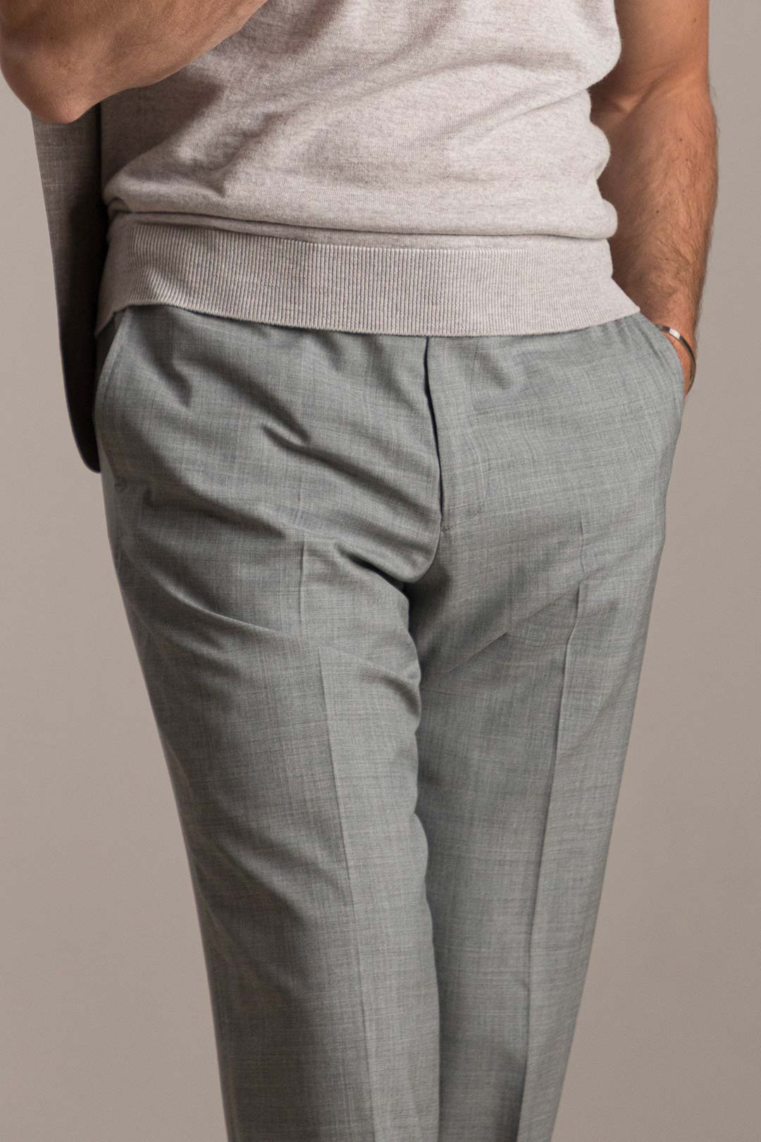 Light Grey Tropical Wool Dress Trouser