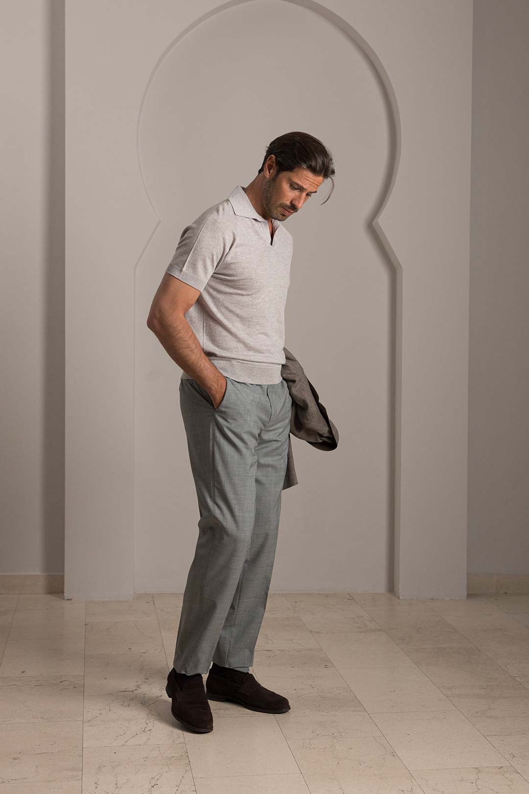 Light Grey Tropical Wool Dress Trouser