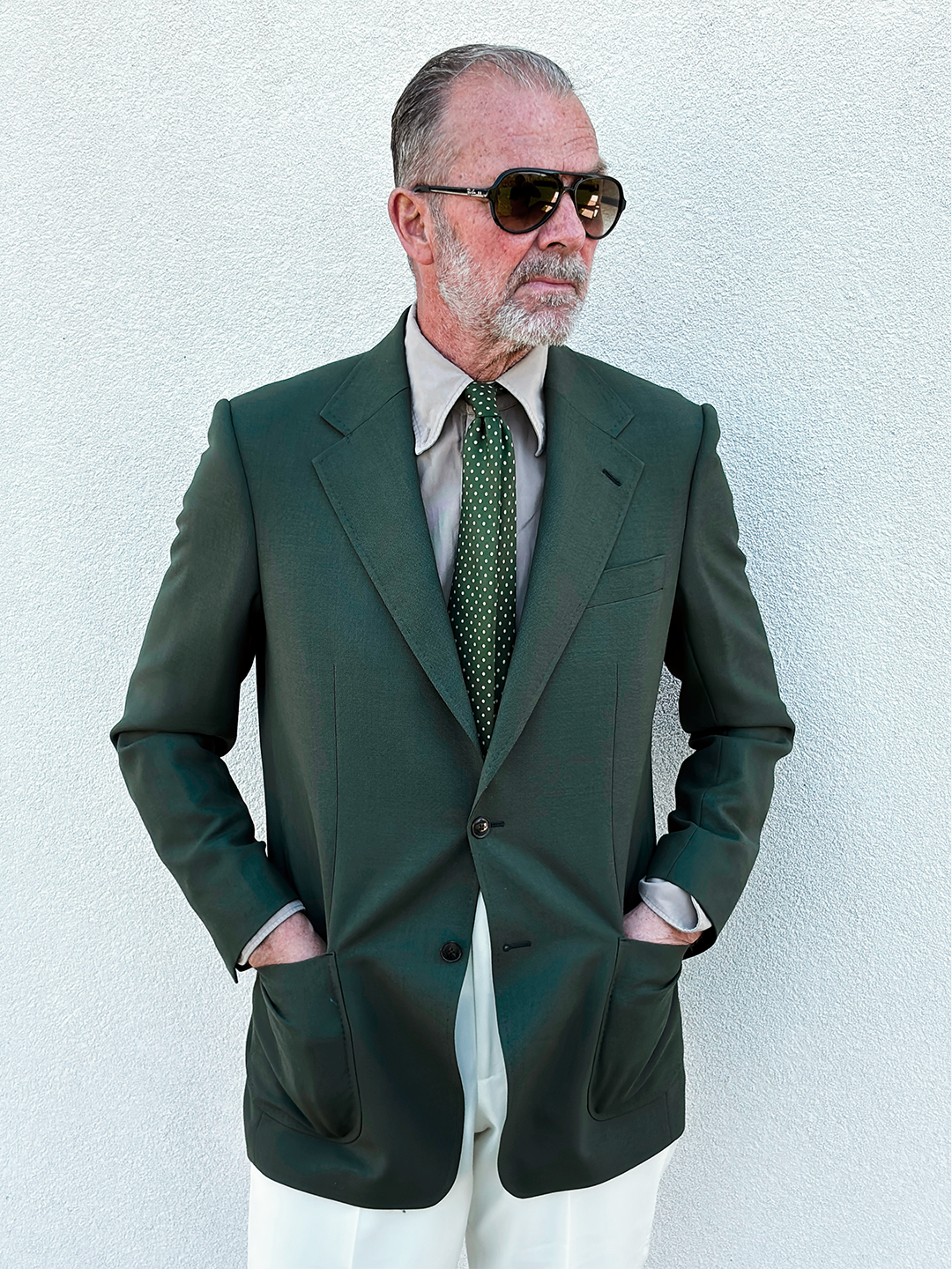 Made-to-order Lovat Green Tropical Wool Suit Jacket
