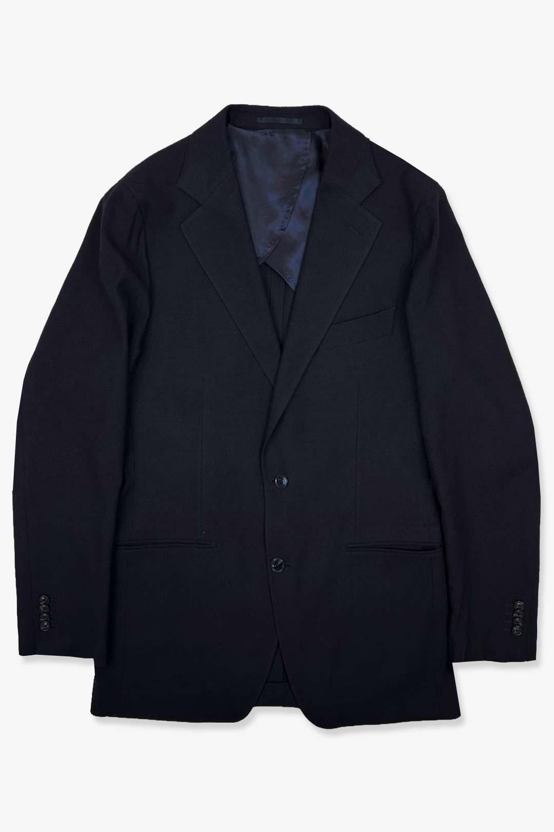 Midnight Blue Cashmere Wool Lyocell Suit Jacket