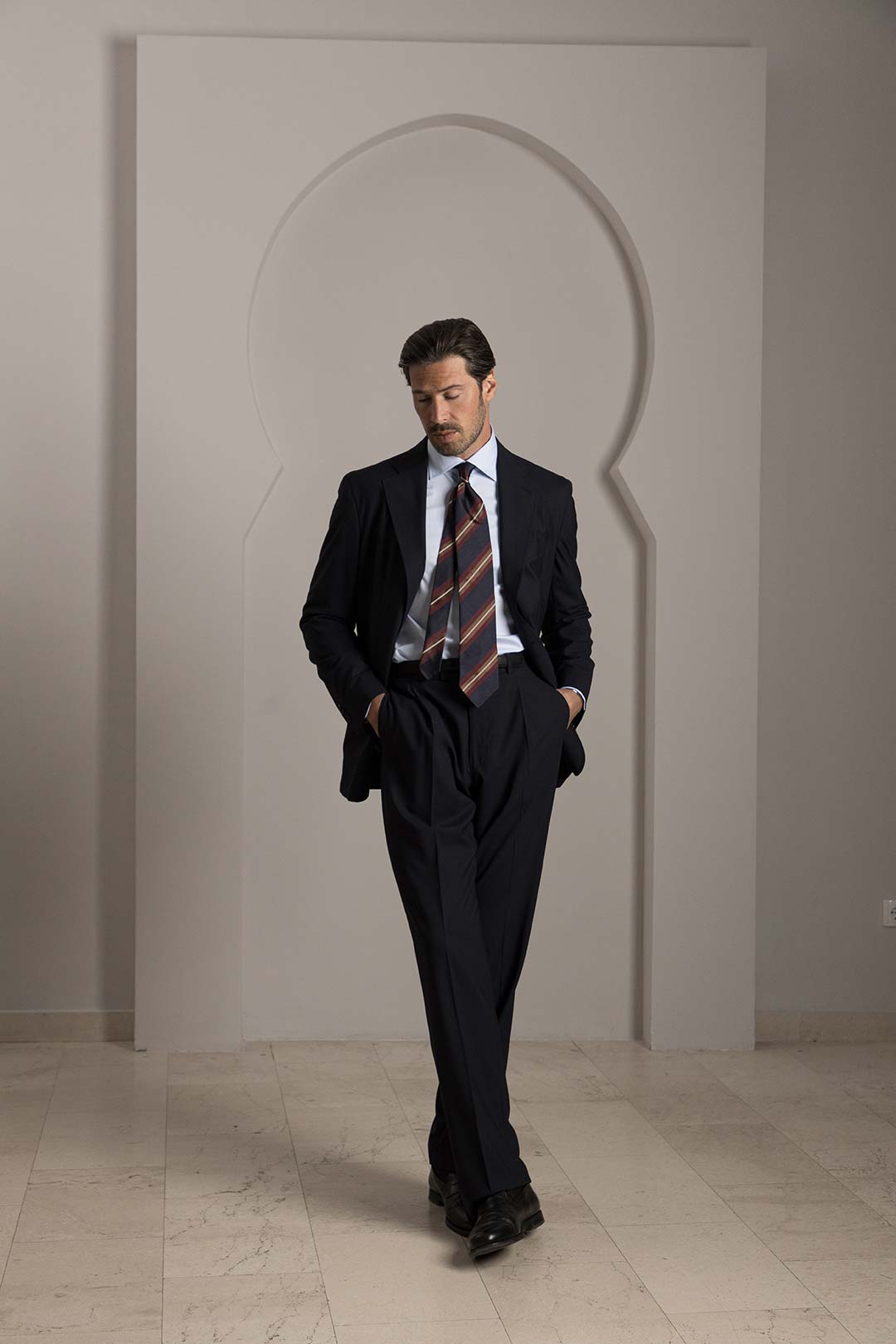 Midnight Blue Single Breasted Featherlight Wool Suit