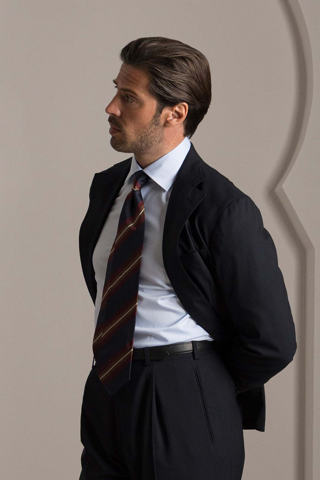 Midnight Blue Single Breasted Featherlight Wool Suit