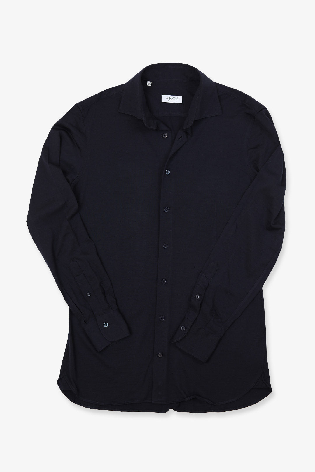Midnight S120 Wool Jersey Semi-cutaway Shirt