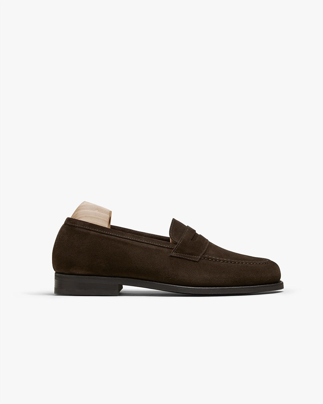 Dark Brown Suede Penny Loafer