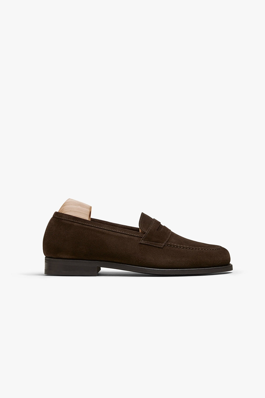 Dark Brown Suede Penny Loafer