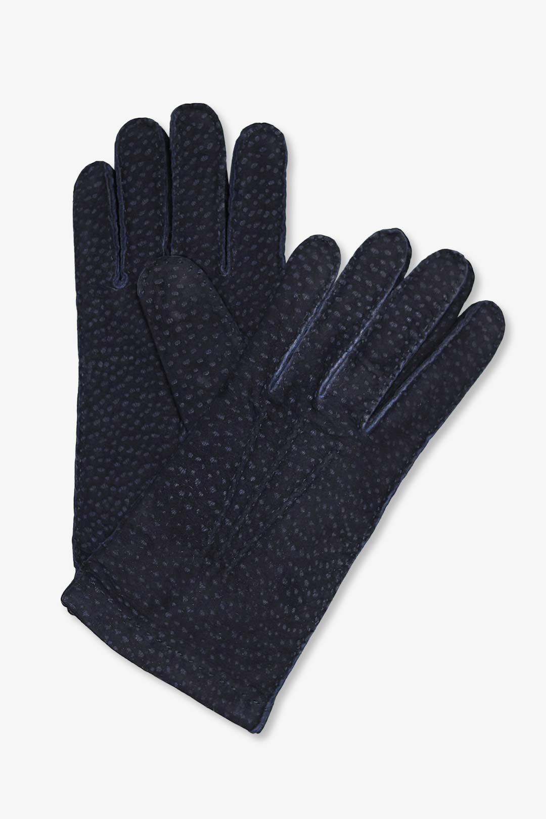Navy Carpincho Cashmere Lined Gloves
