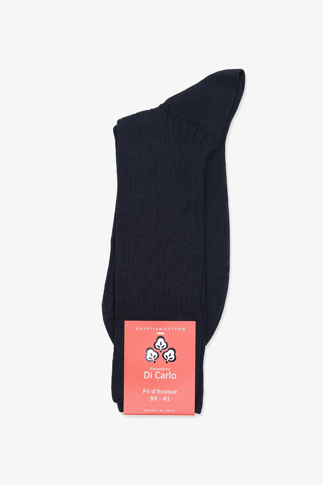 Navy Cotton Ankle Length Ribbed Socks