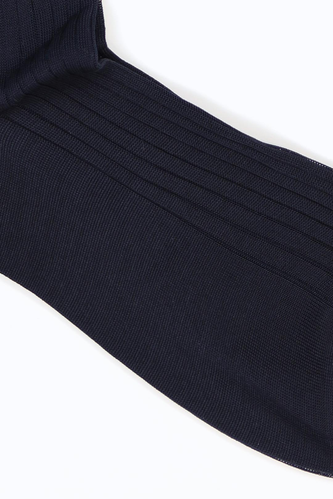 Navy Cotton Ribbed Over The Calf Socks