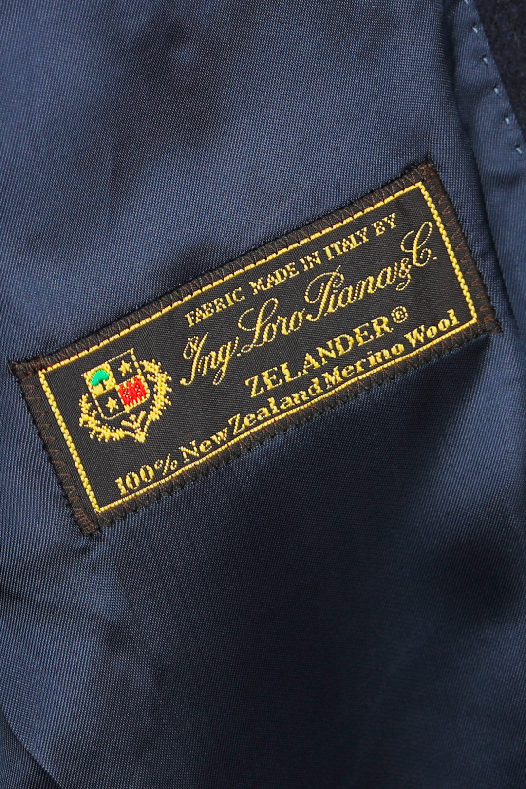 Navy Loro Piana Zelander Merino Wool Coat