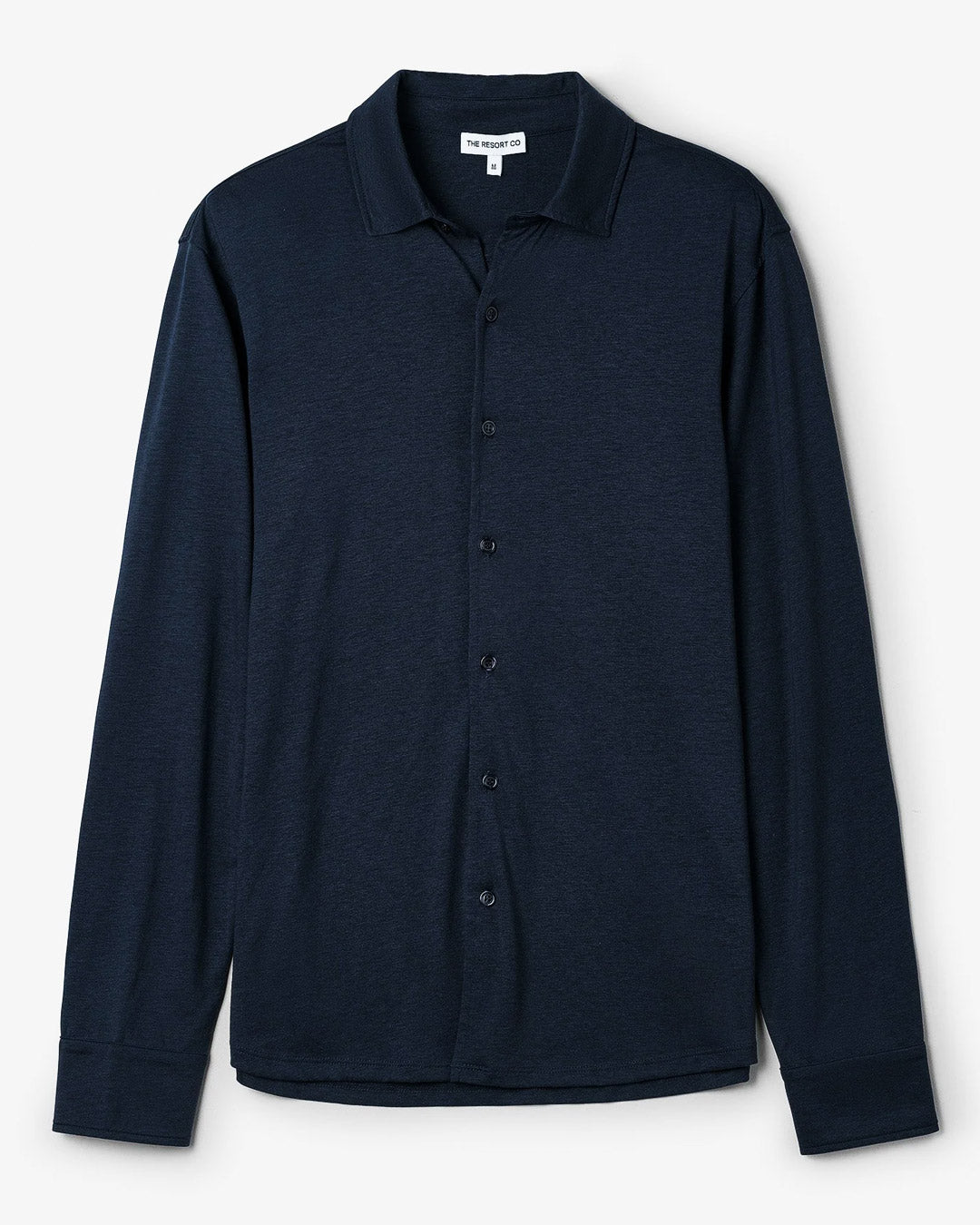 Navy Lyocell Soft Collar Shirt