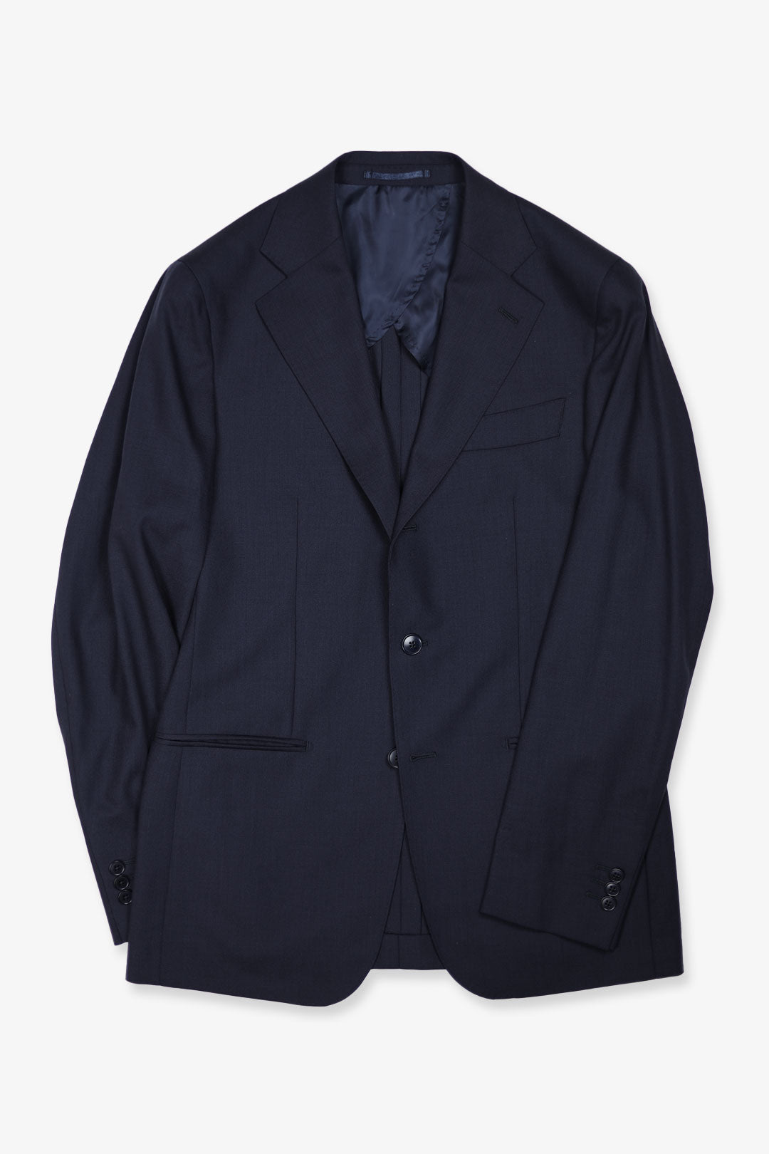 Navy Single Breasted Tropical Wool Suit