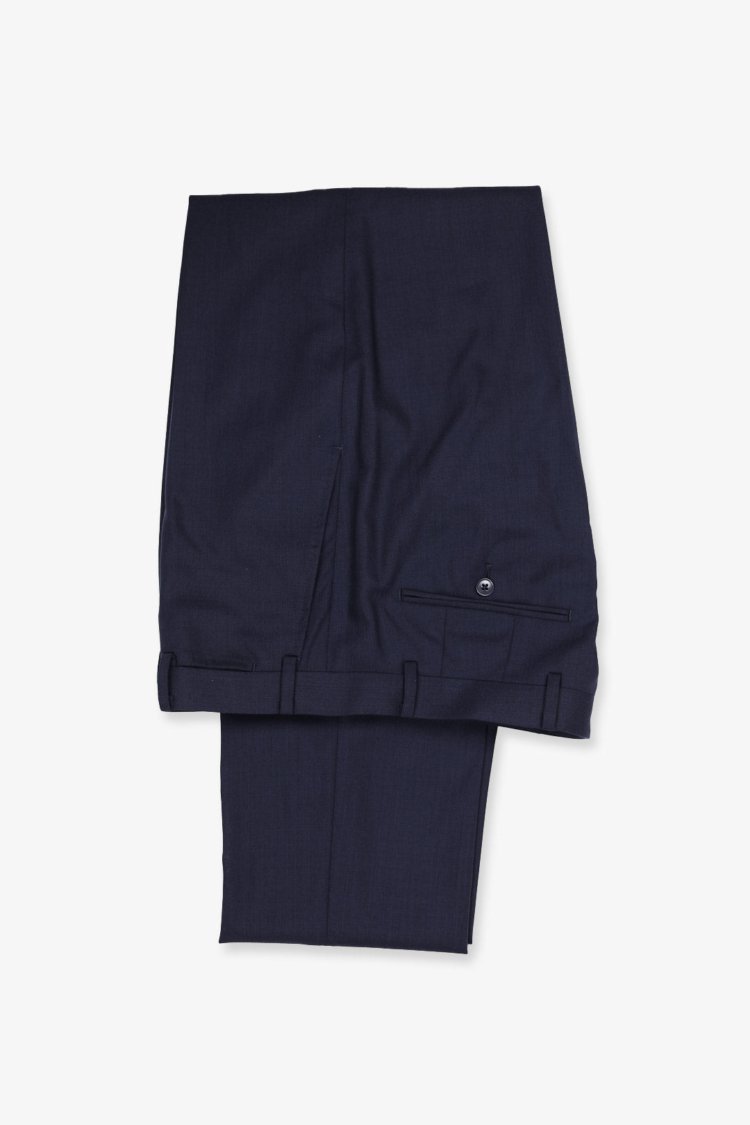 Navy Single Breasted Tropical Wool Suit Trouser
