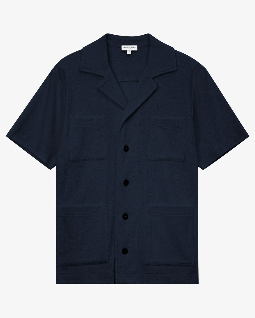 Navy Terry Towelling Pocket Shirt