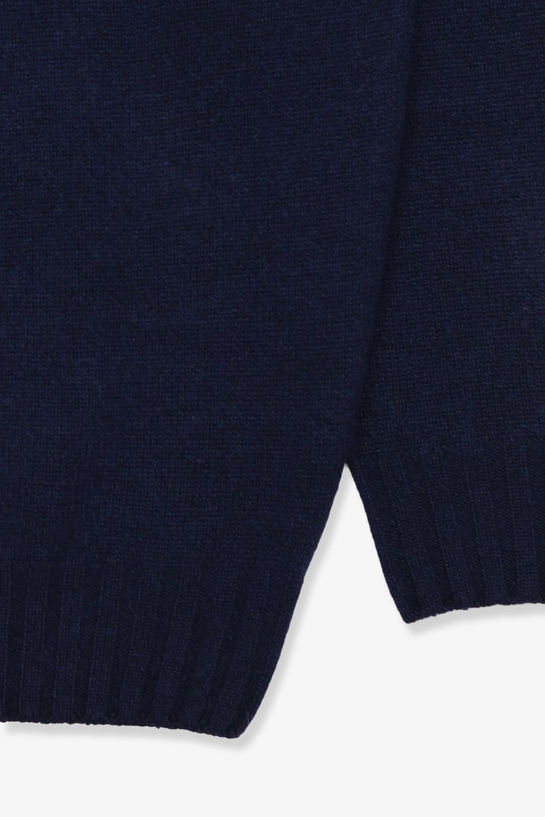 Navy Wool Cashmere Crewneck Sweater
